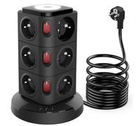 Acodot Multiprise avec Interrupteur, 16 en 1 Bloc Prise Multiprise avec Dispositif de Protection Contre la Foudre Intégré et Interface de Charge Rapide USB C Intelligente Veilleuses Rallonge 3M Câble