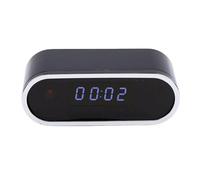 ACOGEDO Horloge Caméra WiFi, Enregistrement Vidéo FHD avec Objectif Grand Angle 130 Degrés, Détection de Mouvement, Nuit jusqu'à 8 M, Horloge Numérique Format 12/24 Heures, Double Alarme