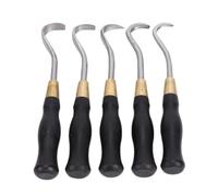 ACOGEDO Outdoor Decor Weather Bonsai Carving Tool Set for Bark Removal | Météo de décoration extérieure - Acier allié, cinq largeurs, poignées ergonomiques en bois, idéal pour la sculpture fine
