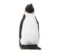 ACOGEDO Statue en Bois Mignonne Image Vive Peinte à la Main, Figurine Exquise, Décoration pour Table à Manger, Bureau, Image Travaillée à la Main, Statue en Bois, Figurine de Pingouin, Décoration en