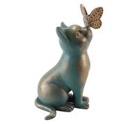 ACOLY Belle statue de chat ornementale, art extérieur, sculpture artisanale, décoration de jardin pour la maison