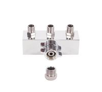 ACOLY Distributeur d'air comprimé 3 voies pour aérographe, filetage 1/8 BSP, idéal pour la décoration d'ongles, de gâteaux et la peinture au pistolet.