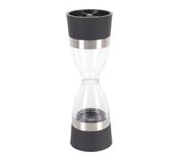 ACOLY Moulin à sel et poivre 2 en 1, moulin à épices rechargeable à double tête avec rotor en céramique, grosseur réglable pour pique-nique, dîner, fêtes, barbecue