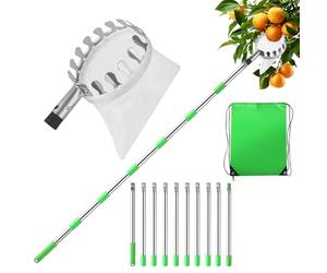 ACOMTUO Cueille-Fruits, cueille-Pommes, cueille-Fruits 4 m, Facile à Monter, cueille-Fruits, cueille-Cerises pour poires, Agrumes, Oranges, diamètre 16 cm