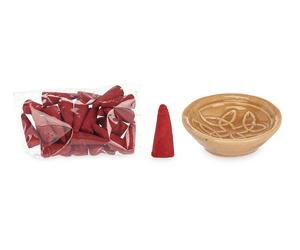 ACORDE 30 Cônes d'Encens avec Supports - Assortiment de Parfums