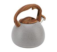 Acouto 3L Whistling Tea Kettle en Acier Inoxydable Stoveetop Grip Tea Kettle pour la Maison Cuisine de Cuisine Cuideur Gris Clair (Maifanstone gris clair)