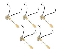 Acouto Interrupteur à Tirette 3 Pièces 250V 125V, Interrupteur de Plafonnier avec Chaîne à Perles pour Lampes Murales, Installation DIY Facile
