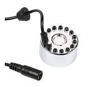Acouto Mist Maker, Brumisateur à Ultrasons à Changement de Couleur 24V Fontaine d'eau étang Atomiseur Humidificateur d'air 12 LED Brouillard Fontaine d'eau Fête(2)