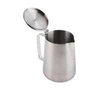 Acouto Pichet à Mousse de Lait Pichet à Crème en Acier Inoxydable 600 Ml avec Couvercle et Bec Anti-goutte Poignée Ergonomique pour Latte Art café Maison café Restaurant (2000 ml)