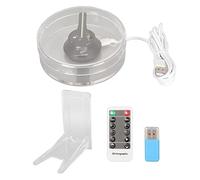 Acouto PMMA PC Hologram Advertising Fan 48 LED WiFi App Télécommande Haut-Parleur intégré Carte 4 Go Extensible à 16 Go, Support Multimédia 30 000 Heures D'autonomie pour Le Resta