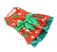 Acouto Robe de Noël pour Chien, Matériau en Polyester, Taille Réglable, Jolie Robe à Motif de Flocon de Neige pour Fête de Noël, Usage Quotidien et Photographie (M)