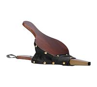 Acouto Soufflet de Cheminée, Souffleur d'air Manuel Portable 30 X 13 Cm avec Chaleur en Cuir Synthétique, Fer et MDF, Réduit les Brûlures pour le Camping, Barbecue, Cheminée, Utilisation de Poêle à