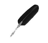 Acouto Vintage Classical Fountain Pen Sign Pen Calligraphie Feather Quill Dip Stylo Écriture Encre Feather Quill PE (BLACK)