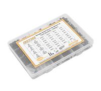 Acouto Vis à Six Pans Creux 1220 Pièces Jeu de Vis Métriques, à Douille Hexagonale à Tête Demi-ronde Kit de Rondelles d'écrous Assortiment de Petites Fixations Métriques pour la Réparation