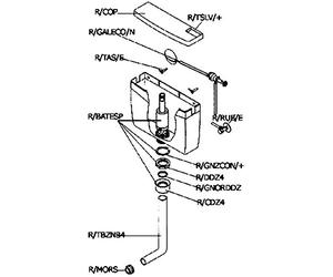 Acquastilla 110589 Batterie d'origine avec bonde branche