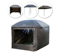 ACRA Outdoor Shelter XXL, parapluie 300 cm avec parois latérales et poteaux de stabilisation