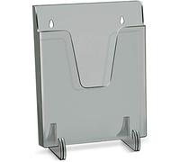 Acrimet Porte-documents à Poche au Design Vertical pour Brochures (à Fixer au Mur ou à Poser sur une Surface) (Supports Amovibles Inclus) (Format Lettre) (Coleur Fumee)