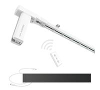 ACRIMO Rail de Rideau Motorisé, Kit de Rail Intelligent pour Rideaux avec Alimentation par Panneau Solaire et Prise Murale en Option, Longueur 4 Mètres