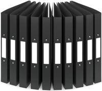 ACROPAQ - 10 classeurs à anneaux A4 - 2 anneaux, étiquettes sur le dos, largeur du dos 3,5 cm, collection de couleurs « Nuit » et « Nature » - classeurs à anneaux A4, classeurs scolaires