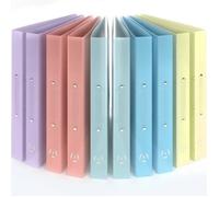ACROPAQ - 10 x Classeur A4 - Petit classeur souple, Pastel, Largeur du dos 4 cm - Classeur 2 anneaux, Classeur souple A4 - B42059