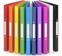 ACROPAQ - 10 x Classeur souple A4 | 2 anneaux | Avec étiquettes de dos, Dos de 2,5 cm, Couleur Forêt de la collection Nature - Petit classeur plastique A4 souple, Classeurs 2 anneaux, Farde