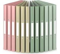 Acropaq – Classeur à anneaux A4 – Lot de 12, 2 anneaux, dos 2,5 cm, étiquettes, Terre