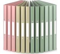 ACROPAQ - 12 x classeurs à anneaux A4 - 2 anneaux, Avec étiquettes de dos, Largeur de dos 2,5cm, Terre, Collection de couleurs naturelles - Classeur à anneaux, Classeur à anneaux, Classeur scolaire