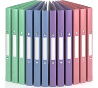 ACROPAQ - 12 x Classeur souple A4 | 2 anneaux | Avec étiquettes de dos, Dos de 2,5 cm, Couleur Vent de la collection Nature - Petit classeur plastique A4 souple, Classeurs 2 anneaux, Farde
