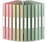ACROPAQ - 12 x classeurs à anneaux A4 - 2 anneaux, Avec étiquettes de dos, Largeur de dos 2,5cm, Terre, Collection de couleurs naturelles - Classeur à anneaux, Classeur à anneaux, Classeur scolaire