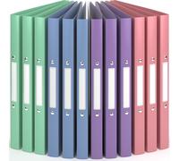 ACROPAQ - 12 x classeurs à anneaux A4 - 2 anneaux, Avec étiquettes de dos, Largeur de dos 2,5cm, Vent, Collection de couleurs naturelles - Classeur à anneaux, Classeur à anneaux, Classeur scolaire