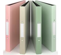 ACROPAQ - 4 x Classeur A4 2 anneaux - Couverture en carton, 2 anneaux, Pour jusqu’à 200 feuilles, 4 couleurs, Terre, Collection de couleurs naturelles - Gros classeur rigide, Classeurs, Farde A4