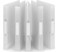 ACROPAQ - 5 x Classeur souple A4 | 2 anneaux | Avec étiquettes de dos, Dos de 3,5 cm, Couleur Air de la collection Nature - Petit classeur plastique A4 souple, Classeurs 2 anneaux, Farde