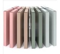 ACROPAQ 8 Chemises Plastiques A4 avec Elastique- Couleurs Pastel - Élastique - 250 pages- Dos de 3 cm- PP