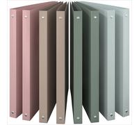 ACROPAQ - 8 classeurs à anneaux A4 - Classeurs étroits, couleurs pastel, 4 anneaux, largeur du dos : 2,2 cm - Fournitures scolaires esthétiques, classeurs à anneaux, classeurs à dossiers - RB11