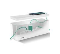 ACROPAQ Boîte cache câble - Grand (41 x 13 x 16 cm), Cache multiprise, Boîte pour rangement des câbles, Boîte multiprise - Blanc