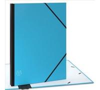 ACROPAQ Carton à dessin A3- 34 x 45 cm, Avec fermeture élastique, Dos extensible pour plus d'espace- Turquoise- Certifié FSC Vert G