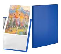 ACROPAQ Classeur A4 Bleu Haute Capacité - 40 Pochettes, Polypropylène Durable, Design Extensible, Insertion A5, Parfait pour Gestion de Documents et Présentations - classeur pochette transparente