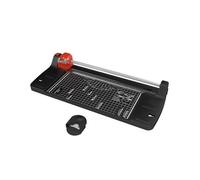 ACROPAQ Massicot A4 - Différents modèles de coupe (droite, ondulée, pliée et perforée), Arrondisseur de coins, Pliable - Coupe papier, Decoupe Papier, Machine à Couper Le Papier - Noir - ATR48