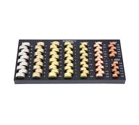 ACROPAQ Monnayeur pièces euro - 30,6 x 14,9 x 2,2 cm, 8 compartments, Avec échelle pour la détermination de la valeur - Organiseur de pièces, Caisse Monnaie, Caisse, Caisses à Monnaie - Noir - ACCT1