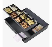ACROPAQ - Plateau de tiroir-caisse - Compatible avec tous les tiroirs-caisses de 41 cm de large, 36 x 32 x 6 cm, 4 compartiments pour monnaies et 8 compartiments pour billets - Noir