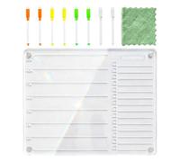 Acrylic Clear Erasable Refrigator Planner - Magnetic Calendar for Fridge | Clear Dry Erase Board Calendar for Home Kitchen Apartment Events Meetings