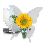 Acrylic Flower Vase - Butterfly Decorative Centerpiece, Transparent Modern Vases, Stylish Tabletop Floral Holder for Elegant Spaces | Ideal for Home Office Bedroom Living Room Kitchen Bathroom Entrywa
