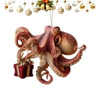 Acrylic Octopus Ornament Acrylic - 2D Hand-Painted Home Decor for | Christmas Octopus Decorations for Kids Family Friends Car | Halloween Thanksgiving Holiday New Year Wedding Party Eve Acrylic