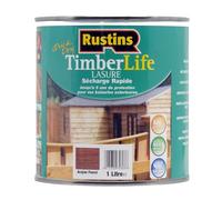Acrylique Acajou foncé teinté extérieur 5 ans de protection UV pour le bois - 12m² - 1 L (Rustins)