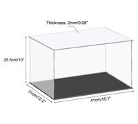Acrylique Affiche Bo?te Plastique Bo?te Cube Stockage Bo?te Transparent Petit Assemblage Antipoussiššre Vitrine 41x31x25.5cm pour Objets Collection Articles