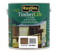 Acrylique Chêne foncé teinté extérieur 5 ans de protection UV pour le bois 30m² - 2,5 L (Rustins)