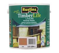 Acrylique Teck teinté extérieur 5 ans de protection UV pour le bois - 30m² - 2,5 L (Rustins)