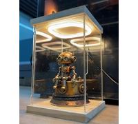 Acrylique Vitrine Lego Vitrine D'exposition pour Figurines avec Éclairage LED, Vitrine en Acrylique de 10 15 20 25 40 cm pour Objets de Collection(25x25x55cm(10"x10"x22"))