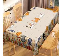 acsewater Nappe avec Motifs de Chats Amusante Nappe imperméable et Lavable pour Les Amoureux des Chats Décoration intérieure Ø 180 cm Round