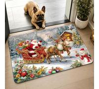 acsewater Tapis de Salle de Bain de Noël séchage Rapide 80X50cm | Tapis de salle de bain lavable en diatomite, absorbant, antidérapant et à séchage rapide douche baignoire lavabo